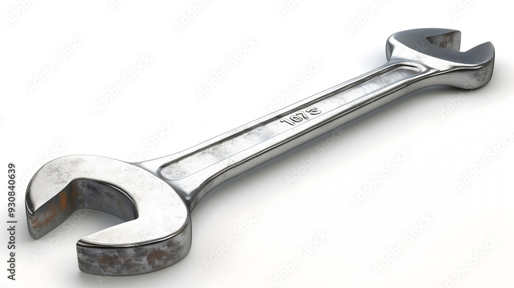 Steel Wrench Isolated on White Background Steel Wrench Isolated on White Background