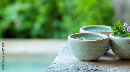 Traditional herbal bath therapy, treatment therapy traditional, soothing and detoxifying experience photo