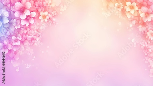 abstract floral background with flowers