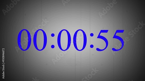 1 minutes countdown gray background animation clock photo