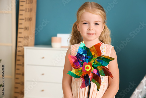 Cute little girl with toy w...