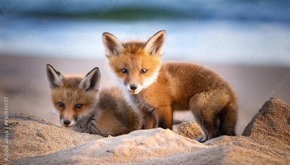 red fox cub red fox cub
