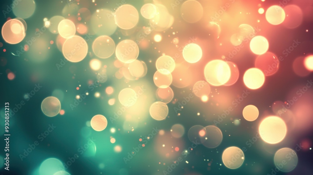 Abstract Green Yellow and Red Bokeh Lights Background Abstract Green Yellow and Red Bokeh Lights Background