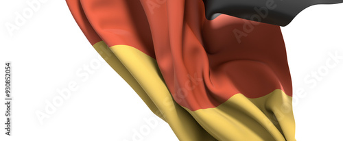 The German flag waves proud...
