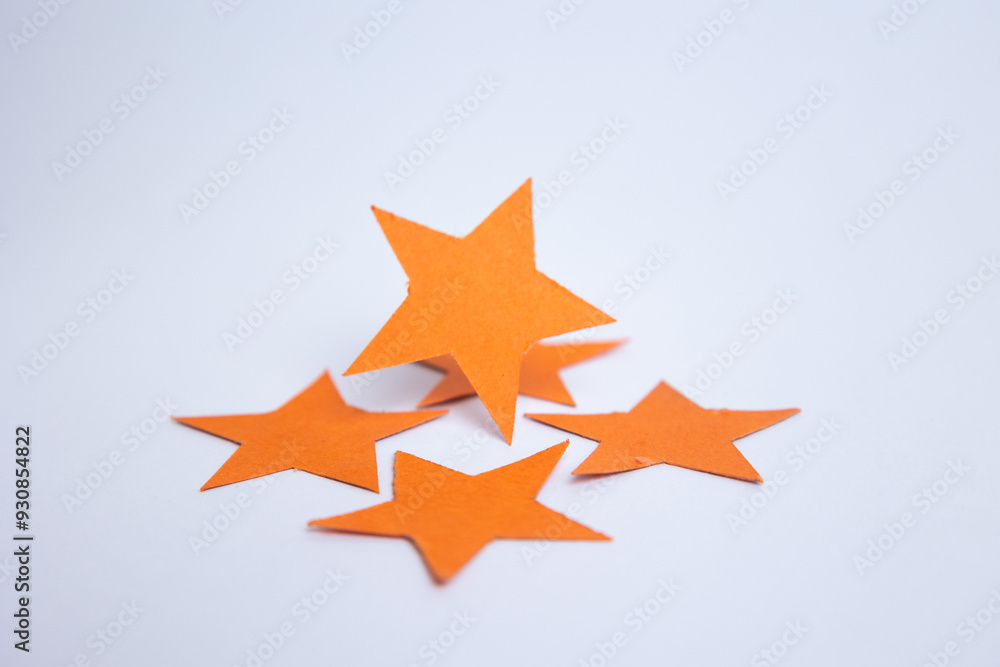 Obraz premium 5 star consept on white background
