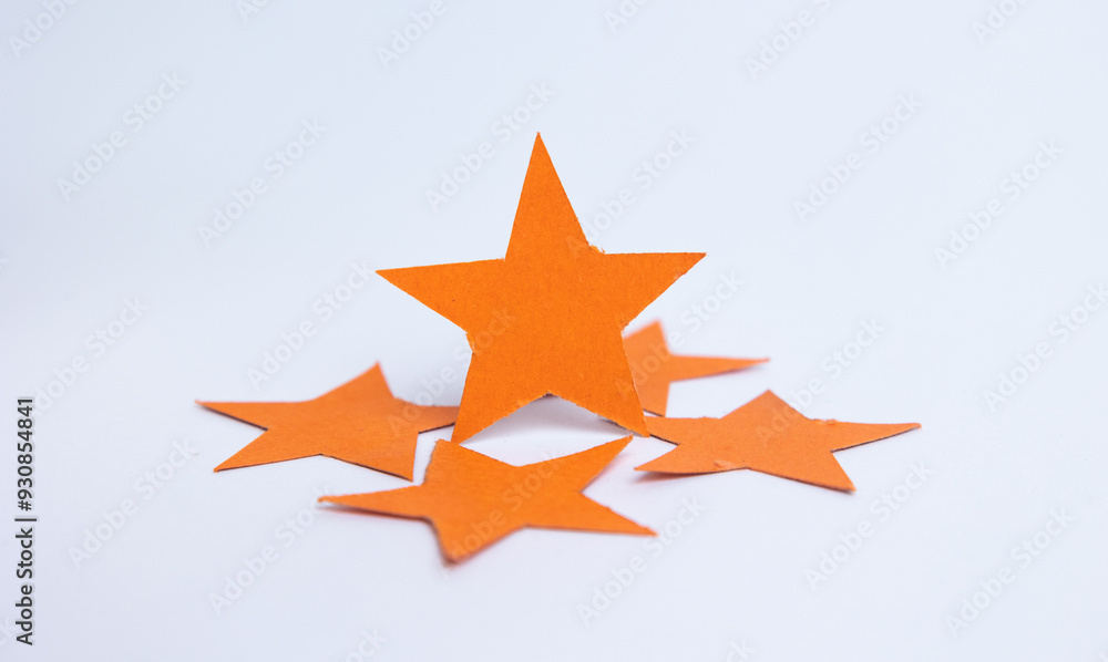 Obraz premium 5 star consept on white background