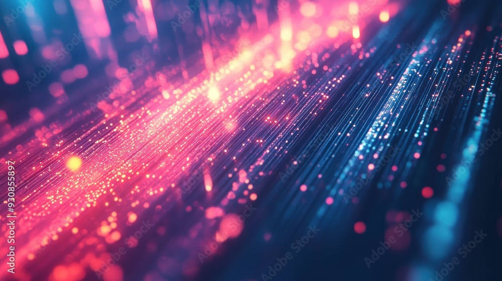 Abstract Digital Art with Glittering Lines Abstract Digital Art with Glittering Lines