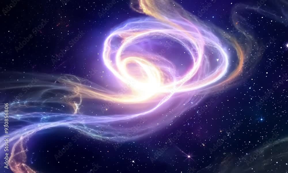 Interwoven Cosmic Nebulae Bright, colorful clouds of gas and dust twist together in space Interwoven Cosmic Nebulae Bright, colorful clouds of gas and dust twist together in space