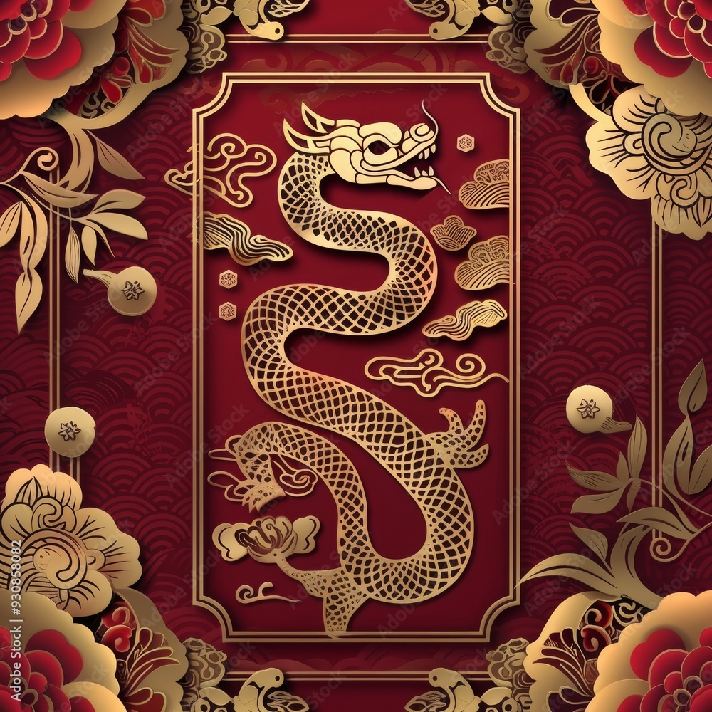 Chinese new year still life of snake celebration. Chinese new year background 3d illustration. Chinese characters on the object means to fortune, good luck, wealth, and money flow. Chinese new year still life of snake celebration. Chinese new year background 3d illustration. Chinese characters on the object means to fortune, good luck, wealth, and money flow.