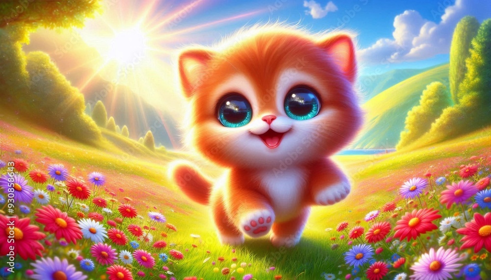 Fototapeta premium rotes Kätzchen