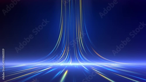 Big Data Digital Business Hitech Background. technology background with flowing powerful speed stroke patterns and depth of field seamless looping