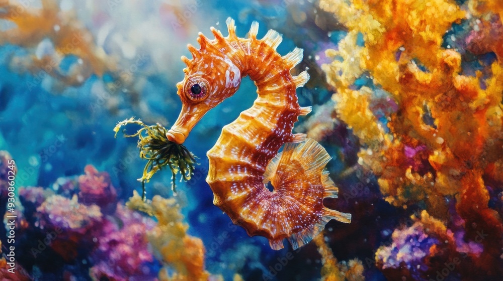 Seahorse in a Coral Reef Seahorse in a Coral Reef