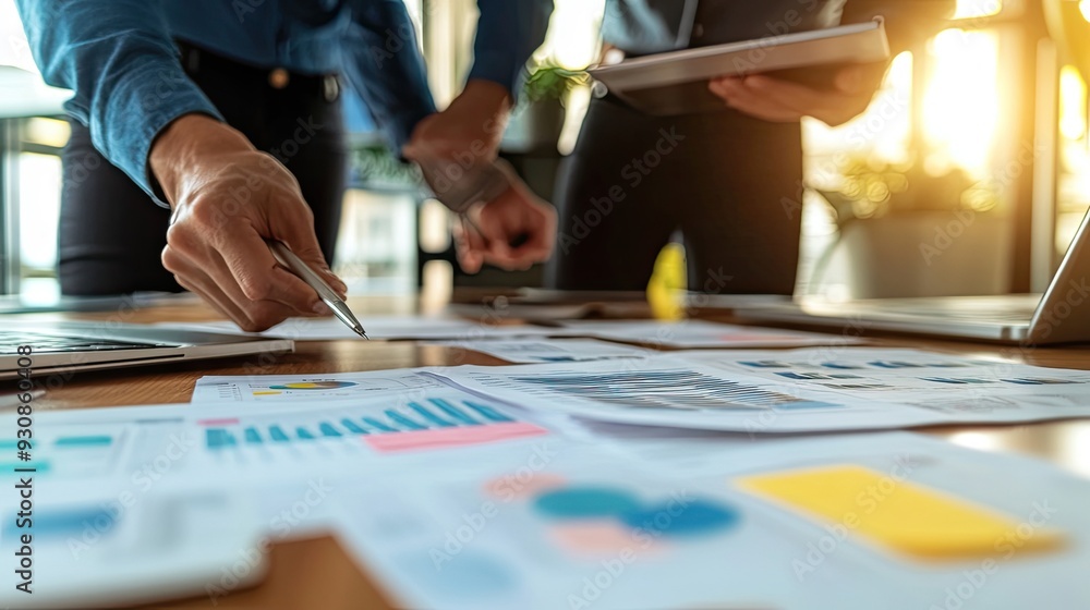 Business people analyzing data. Great for concepts of business, finance, and planning. Business people analyzing data. Great for concepts of business, finance, and planning.