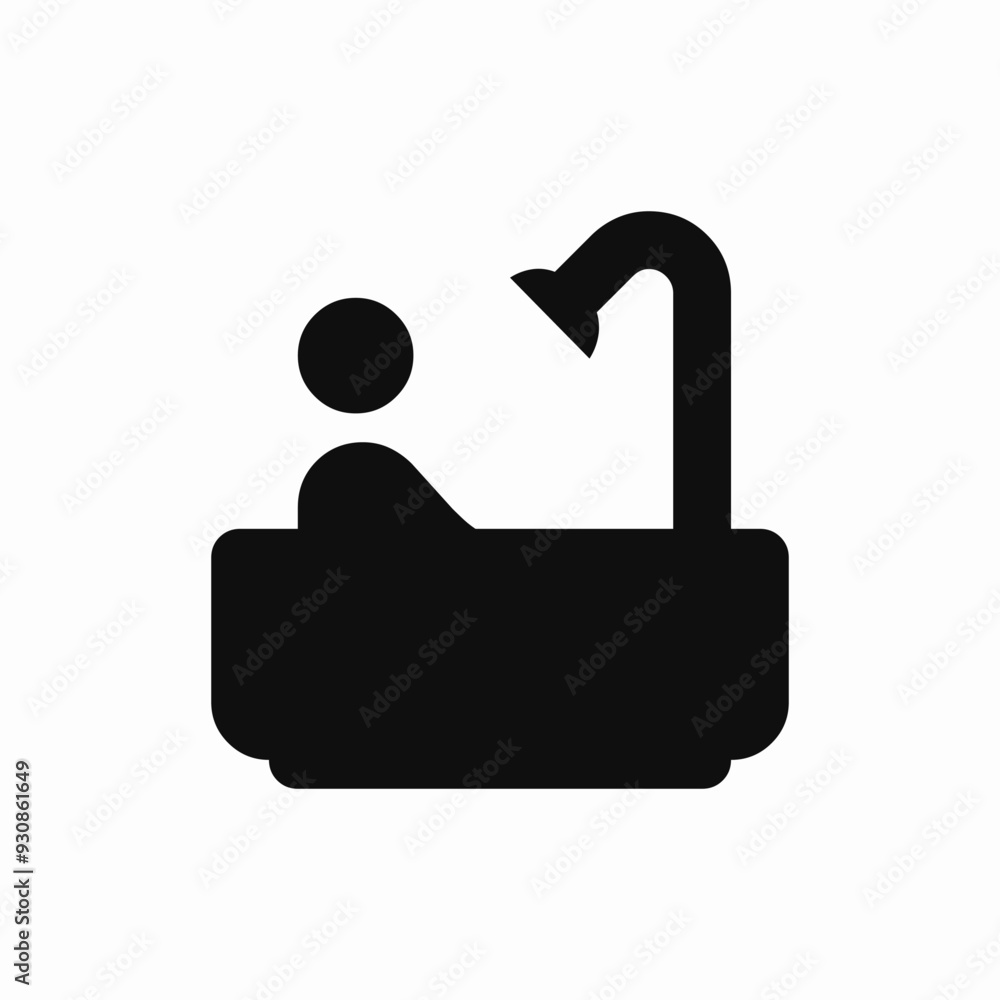 bathtub bathroom washing shower icon bathtub bathroom washing shower icon