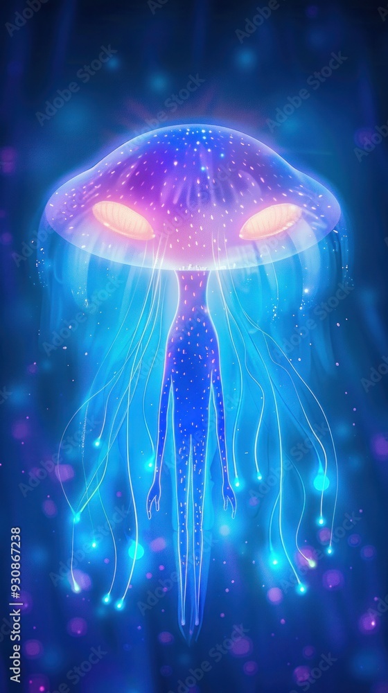 alien hand up UFO pink neon blue alien hand up UFO pink neon blue