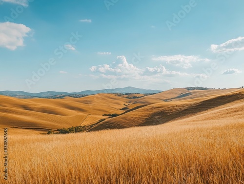 Golden Fields under a Clear Sky