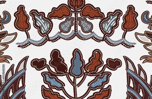 Sido Asih Batik Motif, a batik motif from Indonesia, with details of parts of the motif