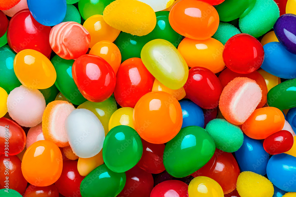 Closeup horizontal shot of a textured background of colorful sugar candy. Closeup horizontal shot of a textured background of colorful sugar candy.
