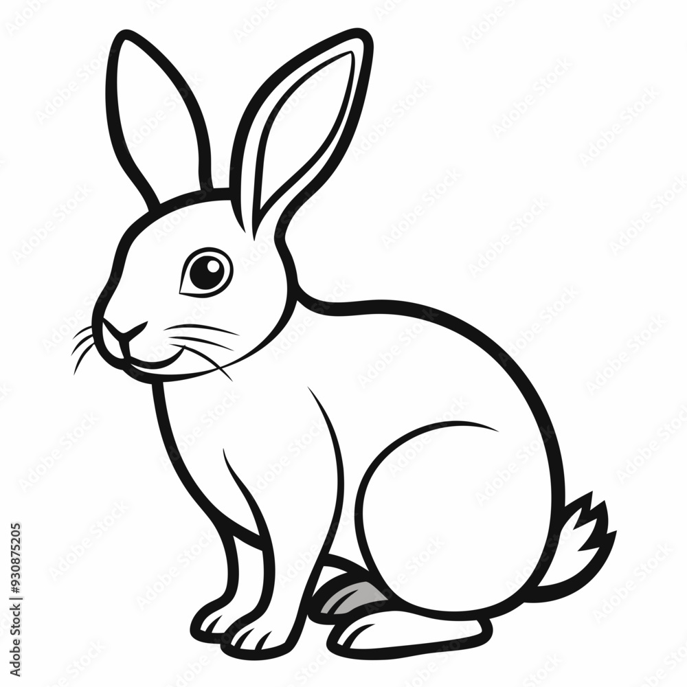 Rabbit silhouette in vector. Easter bunny, Can be used as a stencil or template for festive decorations, postcards, shop windows Rabbit silhouette in vector. Easter bunny, Can be used as a stencil or template for festive decorations, postcards, shop windows