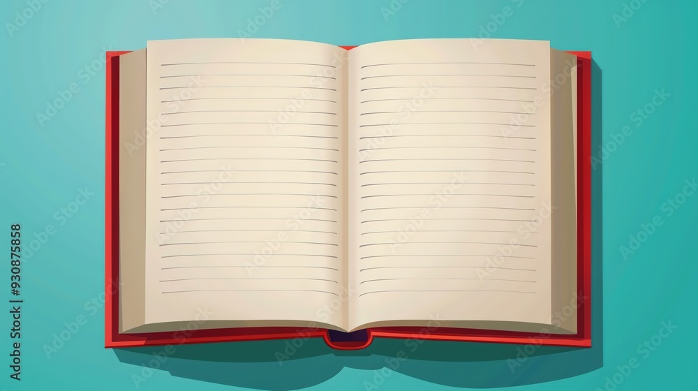 An open book with blank pages, inviting writing or drawing. An open book with blank pages, inviting writing or drawing.