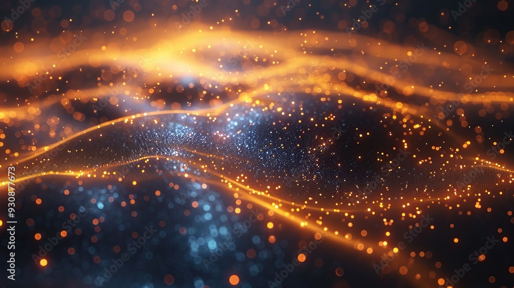 Abstract Glow with Orange and Blue Lights Abstract Glow with Orange and Blue Lights