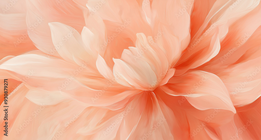 Abstract painting featuring a large flower in shades of pink and white, creating a vibrant and artistic composition Abstract painting featuring a large flower in shades of pink and white, creating a vibrant and artistic composition