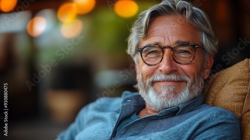 close up of a middle aged man wearing glasses and a white beard.