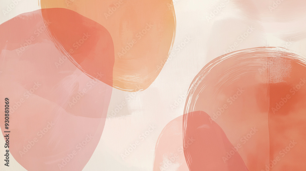 Fototapeta premium abstract and colorful artwork depicting pink and orange flowers on a pristine white background, highlighting their delicate charm.