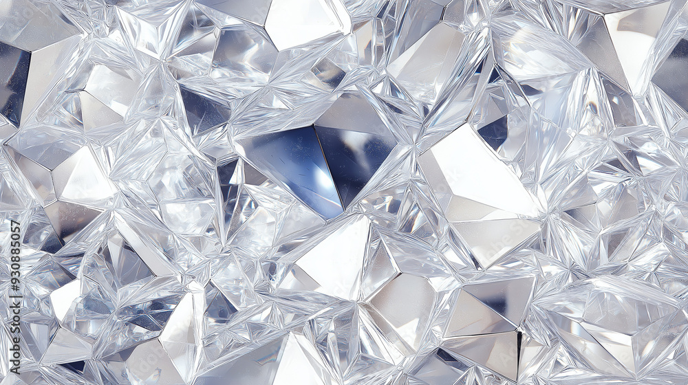 sparkling crystal bead texture with faceted surfaces and brilliant light reflections