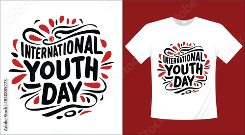 Youth calligraphy typographic t-shirt design illustration