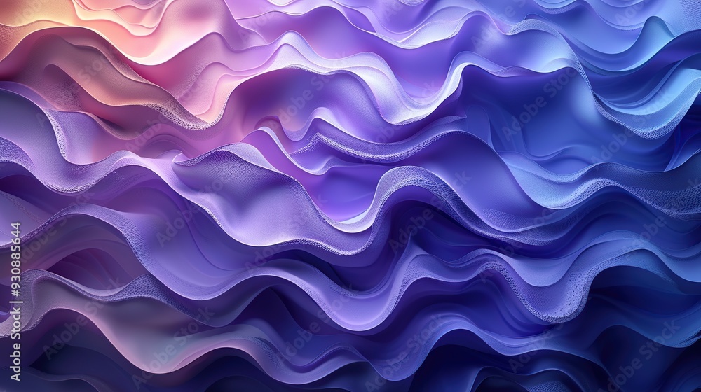 Obraz premium Abstract Purple and Blue Wavy Background