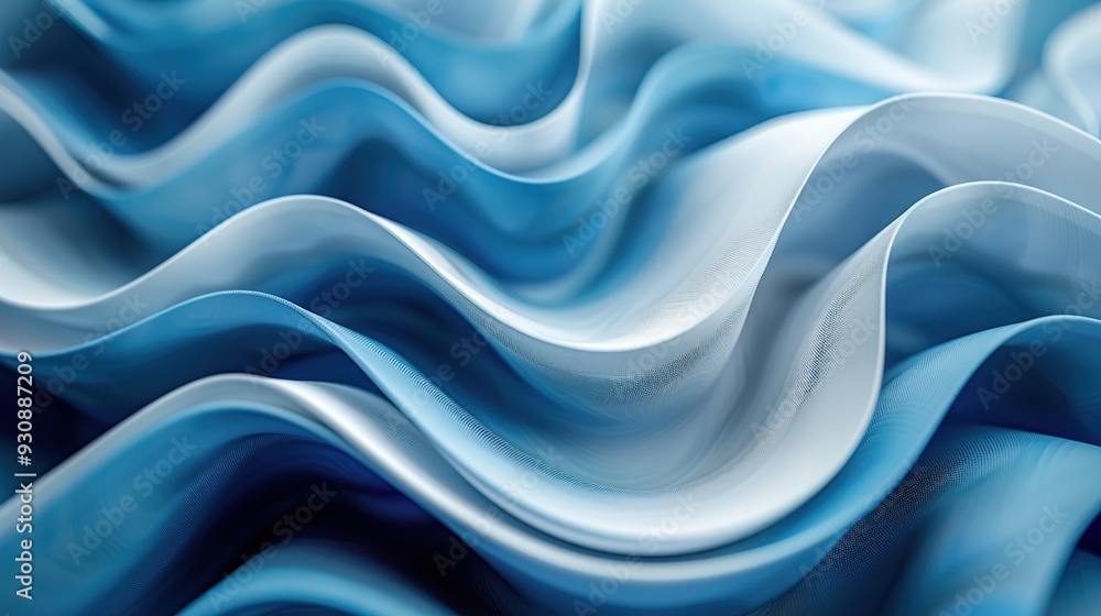 Abstract Blue Waves: A Symphony of Curvy Lines Abstract Blue Waves: A Symphony of Curvy Lines