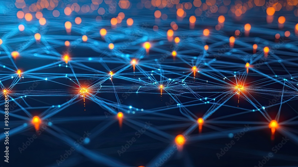 A digital network map with glowing nodes, symbolizing the interconnected nature of network services. A digital network map with glowing nodes, symbolizing the interconnected nature of network services.