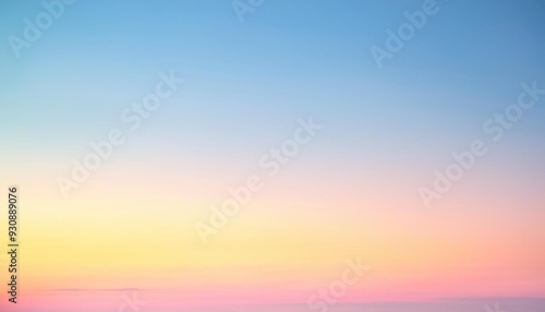 a soft pastel background with a subtle gradient of colors transitioning from blue to yellow and pink resembling a peaceful sunset over a horizon