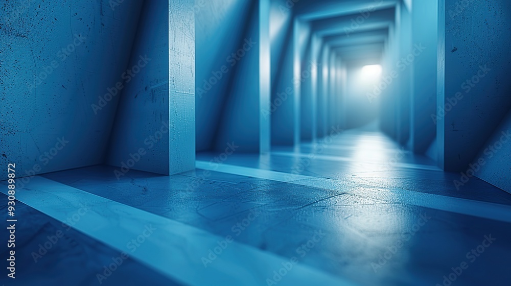 Abstract Blue Tunnel Abstract Blue Tunnel