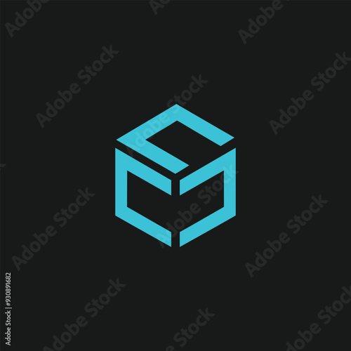 CCC vector letter alphabet logo design in vector format. Minimal perfect concept intials