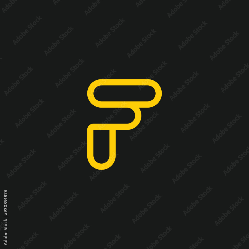 F vector letter alphabet logo design in vector format. Minimal perfect concept intials F vector letter alphabet logo design in vector format. Minimal perfect concept intials