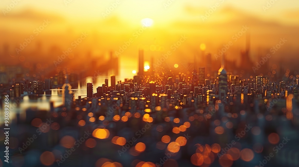 Cityscape at Sunset