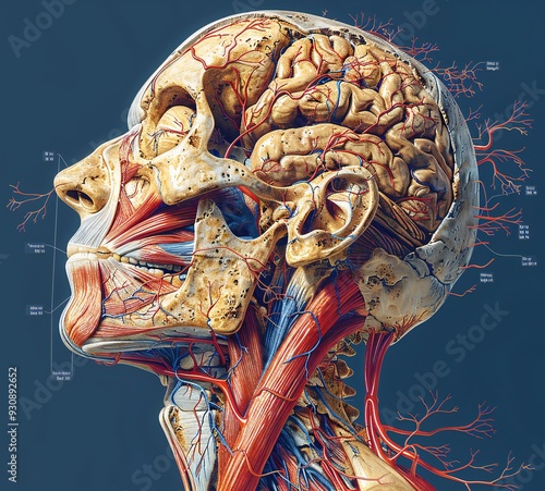 Anatomical Diagram of Cranial Nerves