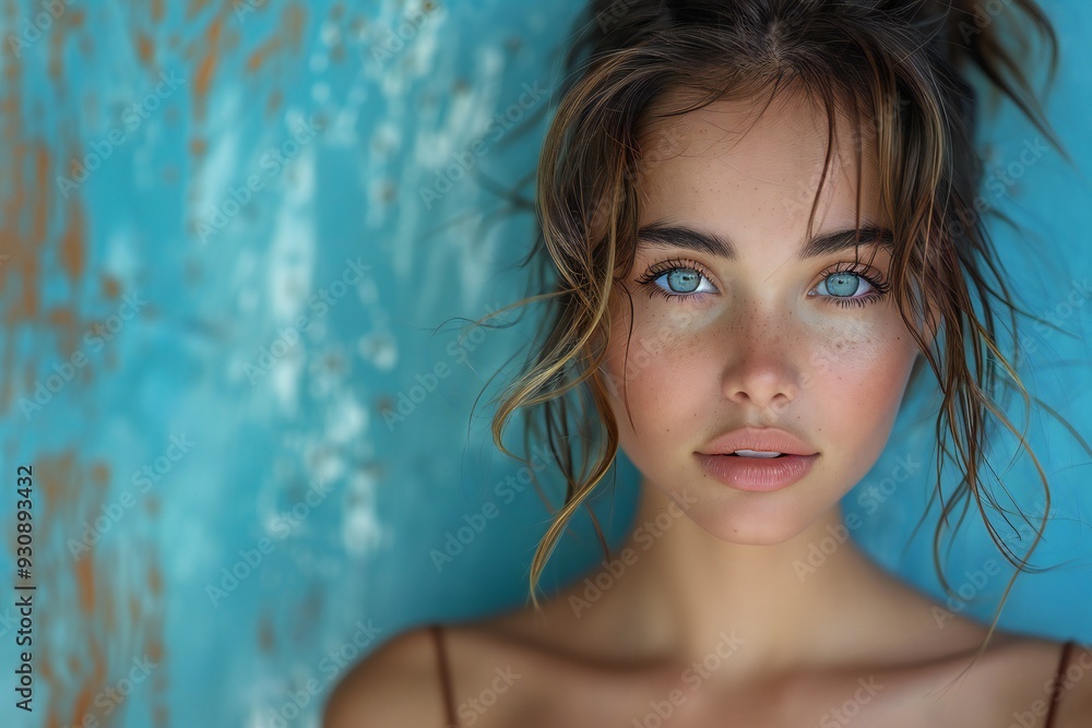 Young Woman Isolated on Blue Background Young Woman Isolated on Blue Background
