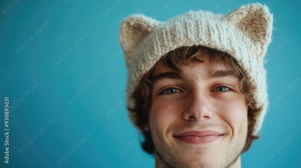 Hipster Man in Cat Ears Hipster Man in Cat Ears