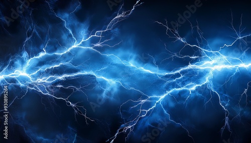 blue lightning on dark background with watercolor texture