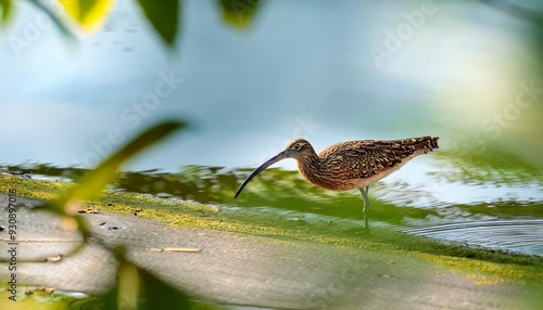 eurasian or common whimbrel numenius phaeopus tortuguero wildlife and birdwatching in costa rica photo