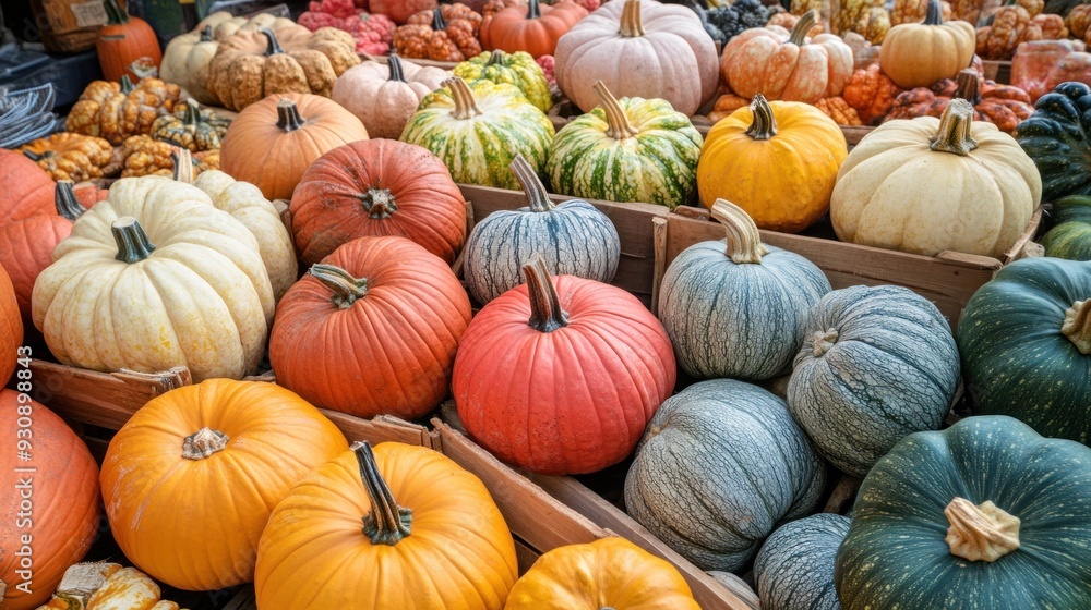 A Colorful Harvest of Pumpkins A Colorful Harvest of Pumpkins