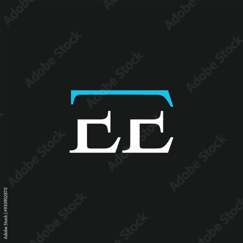 EE Logo Letters black background.