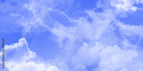 Abstract blue sky with beautiful natural white clouds, sky with white gorgeous fluffy cumulus clouds, abstract white cloud and blue sky with fluffy clouds in sunny day texture background.
