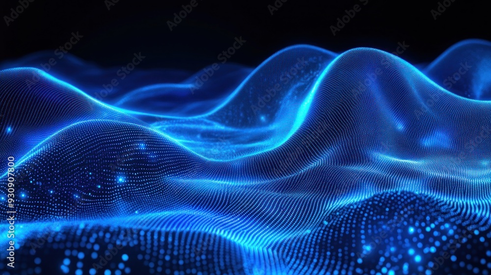 Abstract Blue Wavy Background Abstract Blue Wavy Background