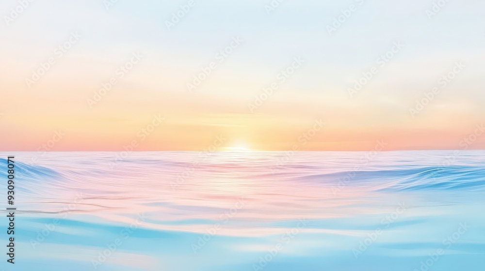 Obraz premium A beautiful ocean scene with a sunset in the background