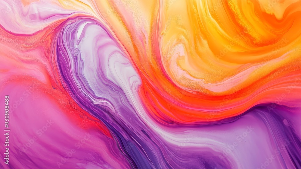 Abstract fluid art with vibrant purple and Abstract fluid art with vibrant purple and