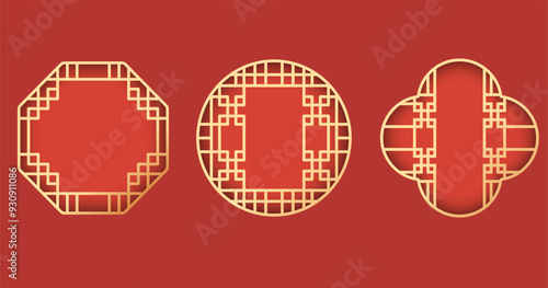 Chinese traditional window graphics